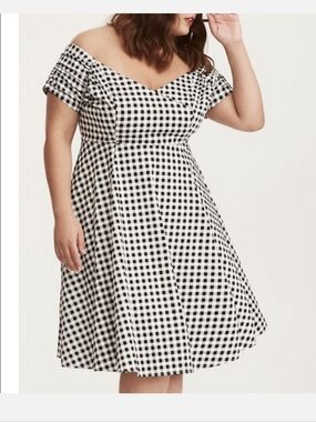 Torrid Retro Chic Gingham Print Swing Dress